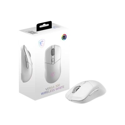 5. MSI Versa 300 Kabellose Gaming-Maus (rechte Seite) Funkfernbedienung + Bluetooth + USB Typ-C Optischer Sensor 8000 DPI