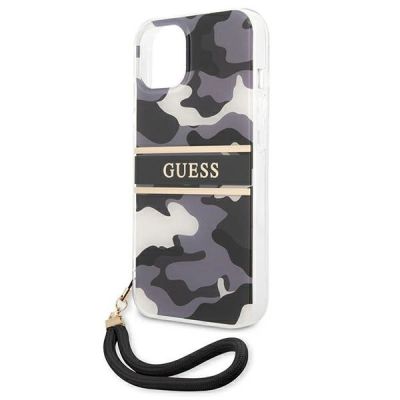6. Guess GUHCP13SKCABBK iPhone 13 mini 5.4" schwarz/schwarz Hardcase Camo Strap Collection