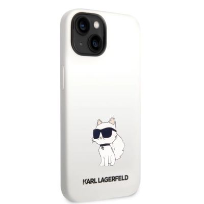4. Karl Lagerfeld Choupette-Silikonhülle für iPhone 14 Plus – Weiß