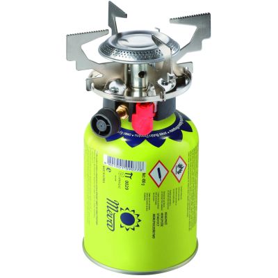 6. Gas-Campingkocher mit Gaskartuschen (Gewinde oder Ventil) ATOS Piezo-Zünder 1,8 kW
