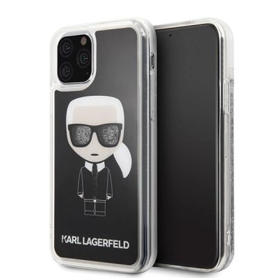 Karl Lagerfeld Iconic Glitter iPhone 11 Pro Hülle – Schwarz