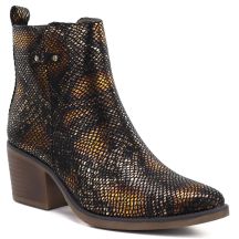Schwarze Damen-Cowboystiefel aus Schlangenleder, Modell M.Daszyński SA261-1