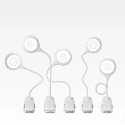 5. Mini Wozinsky Kabellose LED-Leselampe mit Clip + USB-C-Kabel - Weiß