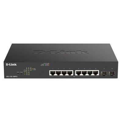 D-Link DGS-1100-10MPV2 Managed L2 Gigabit Ethernet (10/100/1000) PoE-Unterstützung 1 HE Schwarz
