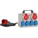 2. Brennenstuhl BKV 2/4 T Verlängerungskabel IP44, Standard, Blau, Grau, Rot, 6 Steckdosen, CEE 5p, 2 m, 400 V