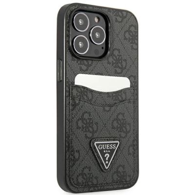 4. Guess GUHCP13LP4TPK iPhone 13 Pro / 13 6.1" schwarz/schwarz Hardcase 4G Triangle Logo Cardslot