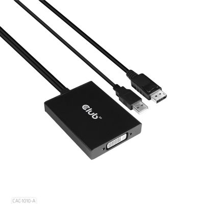 10. CLUB3D CAC-1010-A Kabeladapter 0,6 m DisplayPort DVI-D + USB Schwarz