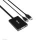 10. CLUB3D CAC-1010-A Kabeladapter 0,6 m DisplayPort DVI-D + USB Schwarz