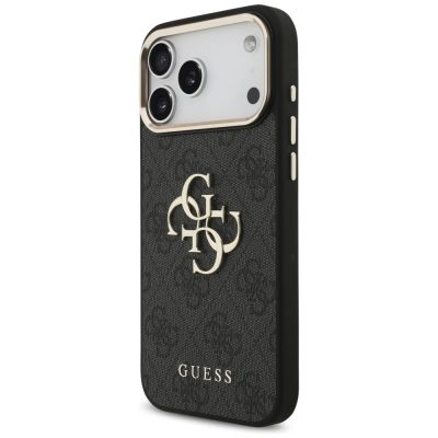 2. Guess 4G Big 4G Classic Logo Hülle für iPhone 17 Pro Max / 18 Pro Max – Schwarz und Gold