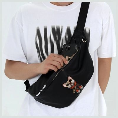 10. Nimmy Crossbody Glasses Cool Dog Umhängetasche - Schwarz