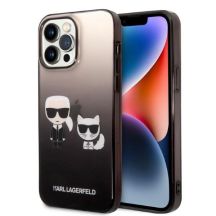Karl Lagerfeld KLHCP14LTGKCK iPhone 14 Pro 6.1" Hardcase schwarz / schwarz Gradient Ikonik Karl & Choupette