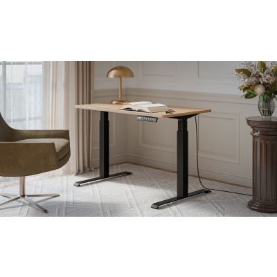 3. Elektrisch höhenverstellbarer Schreibtisch MOON 121x67x72-120 schwarz/wotan