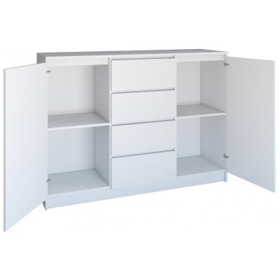 3. Kommode mit 2 Türen und 4 Schubladen, weiß