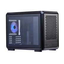 Cooler Master MasterFrame 400 Mesh PC-Gehäuse, Midi-Tower, Micro-ATX, ARGB, gehärtetes Glas – Schwarz