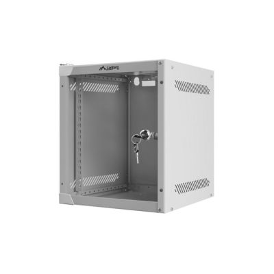 3. Lanberg WF10-2306-10S Rack-Schrank (6 HE; 329 mm / 280 mm / 310 mm; Wandmontage; Glas; 10"; Grau)