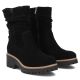 4. Damen-Ankle-Boots aus Leder, gerüscht, schwarz, Filippo DBT6402