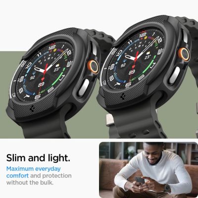 12. Spigen Liquid Air Case für Samsung Galaxy Watch 8 Classic 46 mm – Schwarz