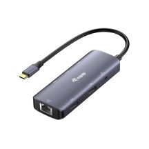 Equip 133501 Dockingstation, kabelgebunden, USB 3.2 Gen 1 (3.1 Gen 1), Typ-C, Grau