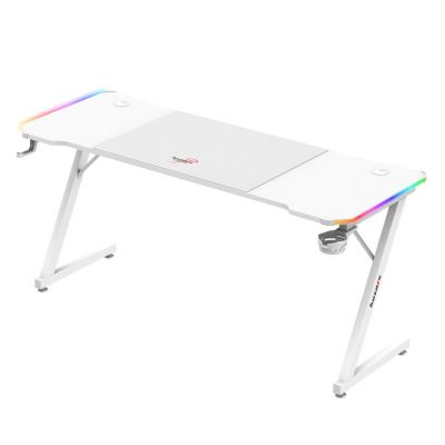 Huzaro Hero 4.8 Weißer RGB-Gaming-Schreibtisch