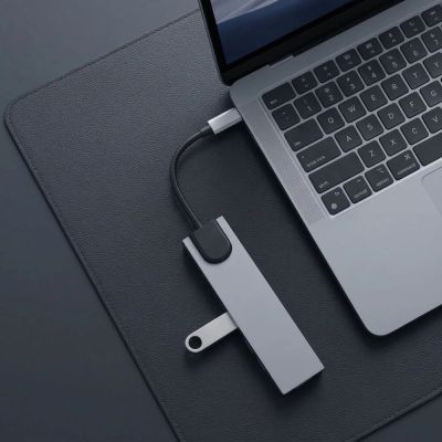 8. Tech-Protect HB09 USB-Hub 8-in-1 (USB-C + USB-A 3.0 + USB-C 3.0 + HDMI 4K 60Hz + SD/TF + PD 100W + RJ45 1000 MB/s) – Grau