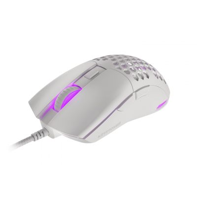 6. Genesis Krypton 750 Light 8000 DPI Gaming-Maus PAW3333 RGB Weiße Gaming-Maus