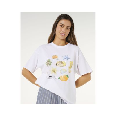 6. RIP CURL Damen Poolside Heritage T-Shirt Weiß