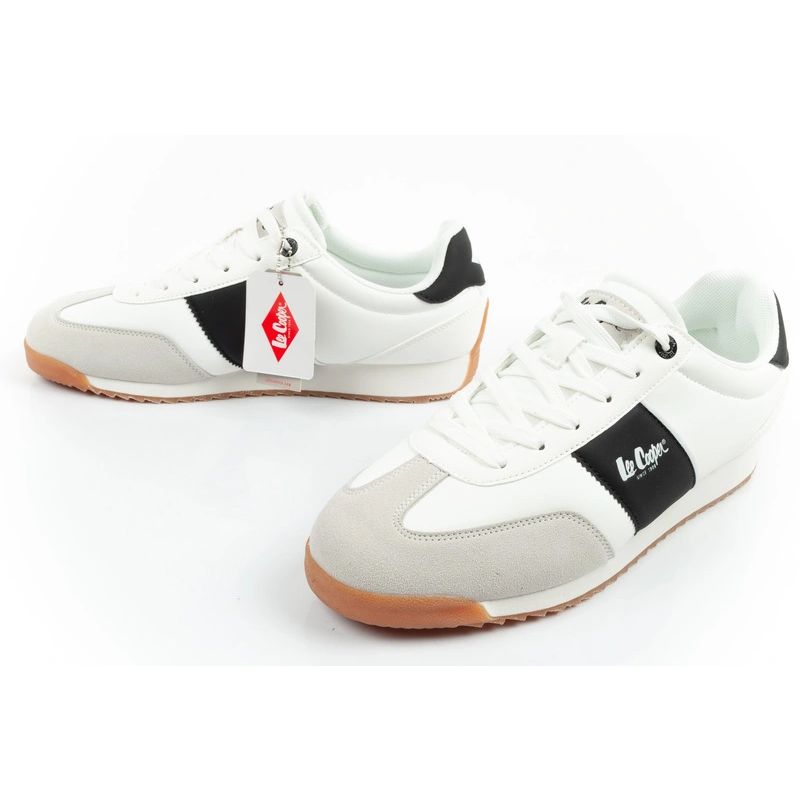 8. Lee Cooper Sportschuhe, Sneaker für Herren, modisch und bequem, weiß