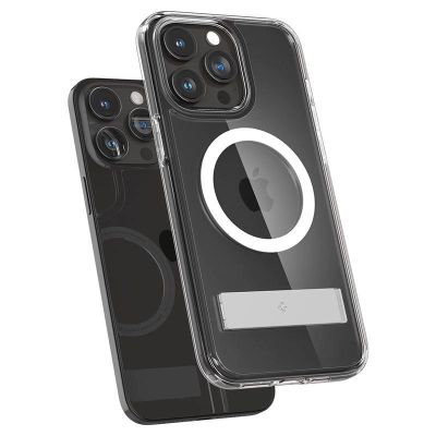 7. Spigen Ultra Hybrid S MagSafe Hülle mit Ständer für iPhone 15 Pro – transparent