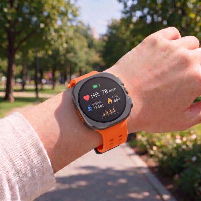 3. Tech-Protect Silikon-Air-Armband für Samsung Galaxy Watch Ultra 47 mm – Orange