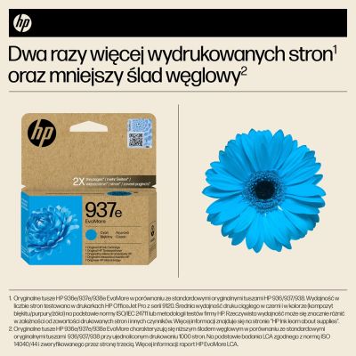 2. HP 937E EVOMORE CYAN/EN/DE/PL/CZ TINTENPATRONE