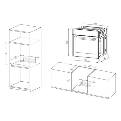 2. MPM MPM-63-BO-30 Elektrobackofen 63 l | Umluft | Grill | Kindersicherung | Schwarz