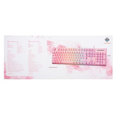 5. Deltaco Gaming GAM-021-RGB-P-DE USB-Tastatur QWERTZ Deutsch Pink