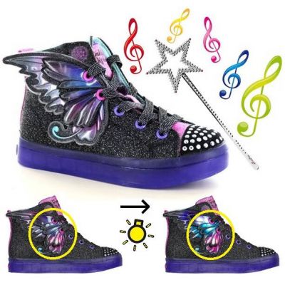 4. Skechers Twi-Lites 2.0 Twinkle Wishes Jr Schuhe 314350L-BKMT