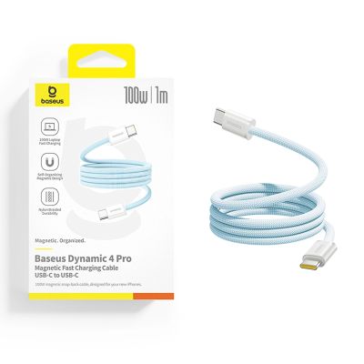 4. Baseus Dynamic 4 Pro 100W USB-C - USB-C-Kabel 1m - Blau