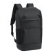 2. Rivacase Eden City Rucksack, Schwarz, Polyester, gewachstes Leder (Pull-Up)