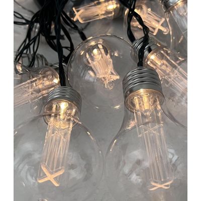 2. Solar-Girlandenlampe, Partybeleuchtung, 10 LEDs, 3,8 m