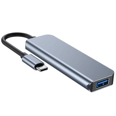 3. HUB Tech-Protect V1 4in1 USB-C – 3x USB-A 2.0 / USB-A 3.0 – grau