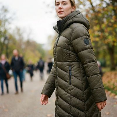 6. Geographical Norway Blanche Long Kaki DB Lady 0116 Khaki Damenjacke (WZ5491F/GN-Kaki)