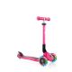 Globber Faltbarer 3-Rad-Scooter mit Lichtern Fuchsia Jr 437-110