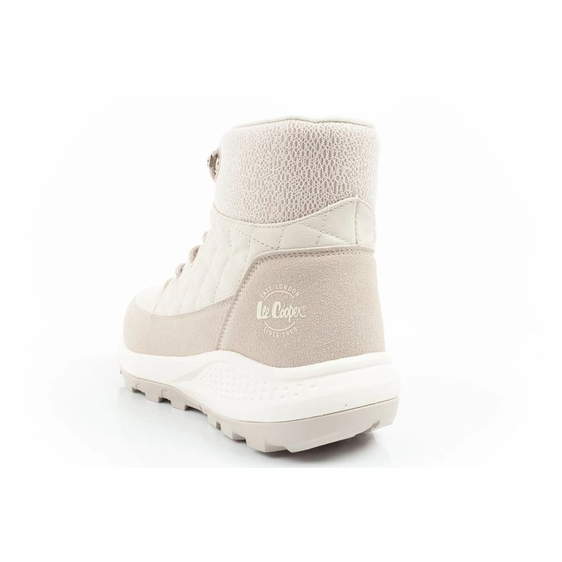 5. Lee Cooper Damen Winter-Wandersportschuhe, isoliert, creme, Öko-Leder