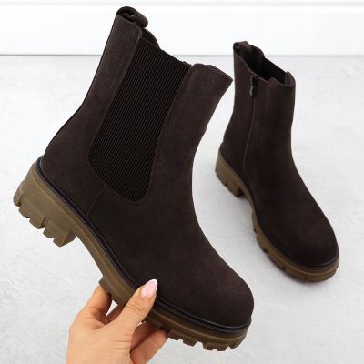 9. Damen-Lederstiefeletten als Chelsea Boots in Schokoladenbraun Sergio Leone TR25733-S