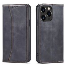 Magnet Fancy Case Hülle für iPhone 14 Plus Flip Cover Wallet Ständer schwarz
