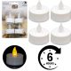 8. 4er-Set LED-Teelichter mit Timer, weiß