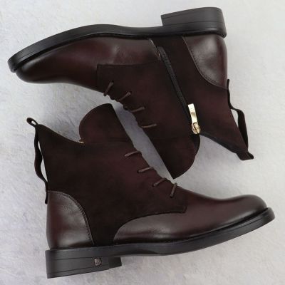 4. Damen-Wildlederstiefeletten in Braun Potocki Z25-SZ12080