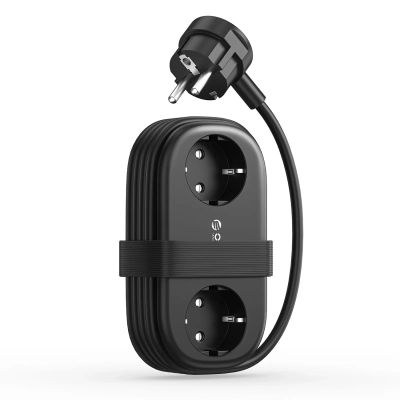 Orico AP3 20W GaN 5-in-1 Steckdosenleiste (2x Netzanschluss + 2x USB-A + 1x USB-C) – Schwarz