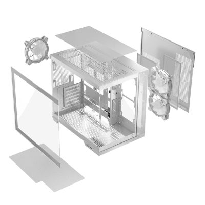2. MODECOM VOLCNO PANORAMA APEX ARGB 3F MIDI WEISSES GEHÄUSE