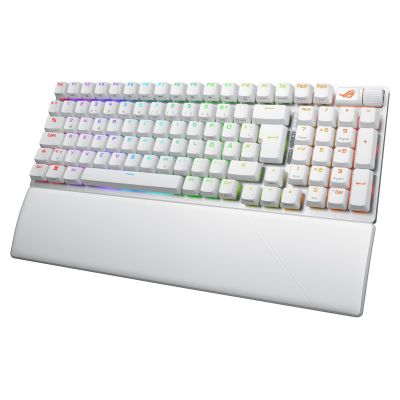2. ASUS ROG Strix Scope II 96 Kabellose Gaming-Tastatur USB + RF + Bluetooth QWERTZ Deutsch Weiß