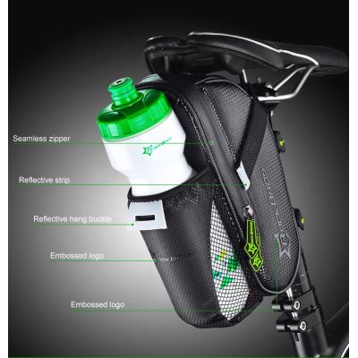 3. Rockbros C7-1 wasserdichte Fahrradtasche mit Sattelbefestigung 1,5l - Schwarz