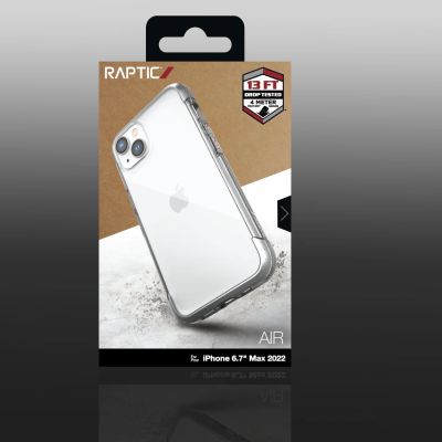 3. Raptic X-Doria Air Case für iPhone 14 Plus gepanzerte Hülle silber