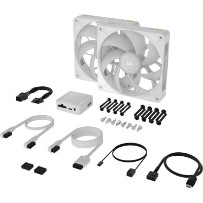 3. Corsair iCUE LINK RX140 MAX RGB Computergehäuselüfter 14 cm Weiß 2 Stück.